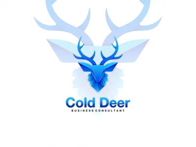 Cool Deer animal branding color deer design graphic design icon illustration lineart logo vector