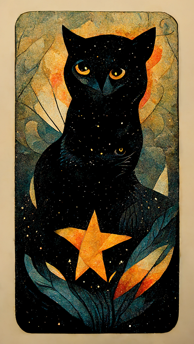 Tarot: Feline animal design graphic design illustration tarot