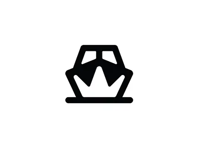 Boat and Crown Logo boat brand clever logo company crown for sale king logo logo design luxury modern negative space royal sale sea ship tourism transport travel yacht