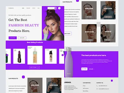 Ecommerce - Beauty Product Website Design beauty beauty products body cair brand website branding cosmetics cosmetics web ecommerce fashion makeup online shopping raufuiux shopping skin care ui ui ux uidesign ux web website design