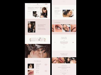 Website design for a permanent makeup master from the USA design figma makeup multipage website permanent makeup ui usa ux web webdesign website website design