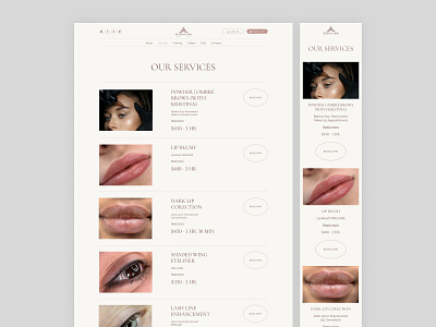 Website design for a permanent makeup master from the USA design figma make up multipage website permanent make up ui usa ux web webdesign website website design