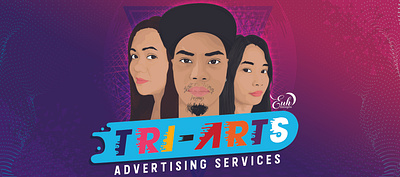 Tri-Arts Advertising Services Wallpaper design graphic design illustration vector