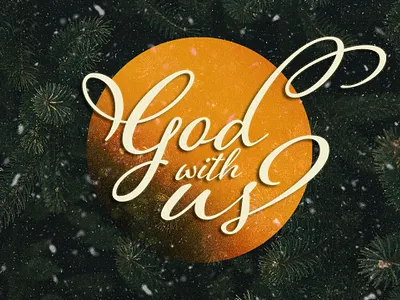 God with us graphic design typography