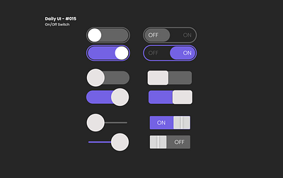 Daily UI - #015 - On/Off Switch dailyui design design ui design ux off switch on switch portfolio switch ui ui design