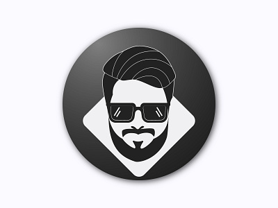 Avatar Logo Headshot 3d avatar avatar logo beard man black and whitte bold branding graphic design illustration logo man manly motion graphics profile picture ui ux vector