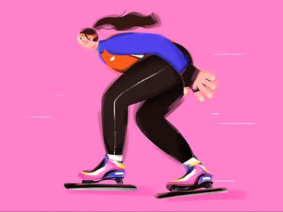 Z.(Skating girl) character design draw girl illustration skating girl sports vector