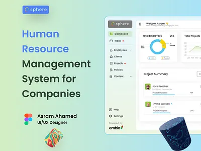 HR Management Dashboard branding dailyui ui uiux ux