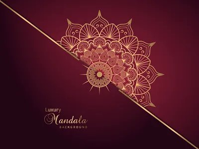 Luxury Mandala Background Design frame indian