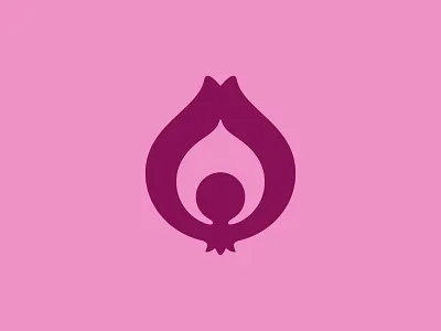 Onion Yoga Logo brand identity branding health icon identity logo logo design logos meditation onion pose purple simple vegetables yoga