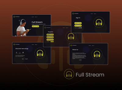 Online Streaming App - FullStream design figma landing page web design