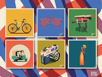 Vintage Color illustration branding camera colorfull cool cycle design flat illustration graphic design illustration logo vector vintage