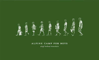 And They All Grew Up camp carving summer camp woodblock print