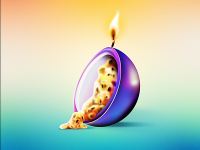 Ignite the Passion fire flame fruit gradient ignite illustration illustrator passion passion fruit vector