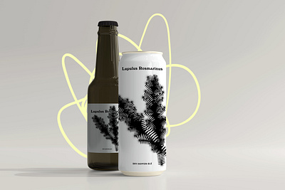 lupulus rosmarinus beer brand branding design label quebec