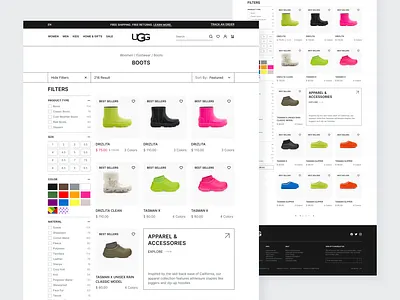 Products Category UGG concept categories category cloth clothing store design e commerce ecommerce fashion minimal minimalist online store product product design redesign shop store ui ux web design website
