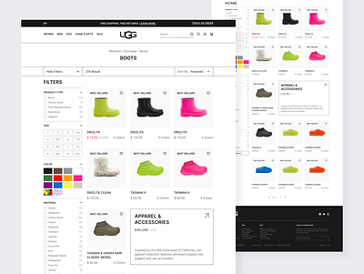 Products Category UGG concept categories category cloth clothing store design e commerce ecommerce fashion minimal minimalist online store product product design redesign shop store ui ux web design website
