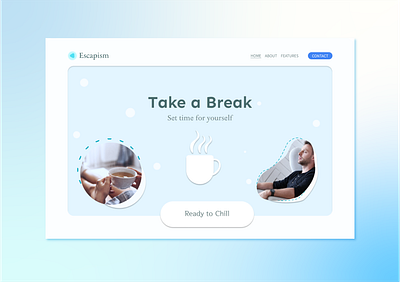 Day 3 - Landing Page app blog chill dailyui design graphic design illustration logo relax typography ui ux vector web website