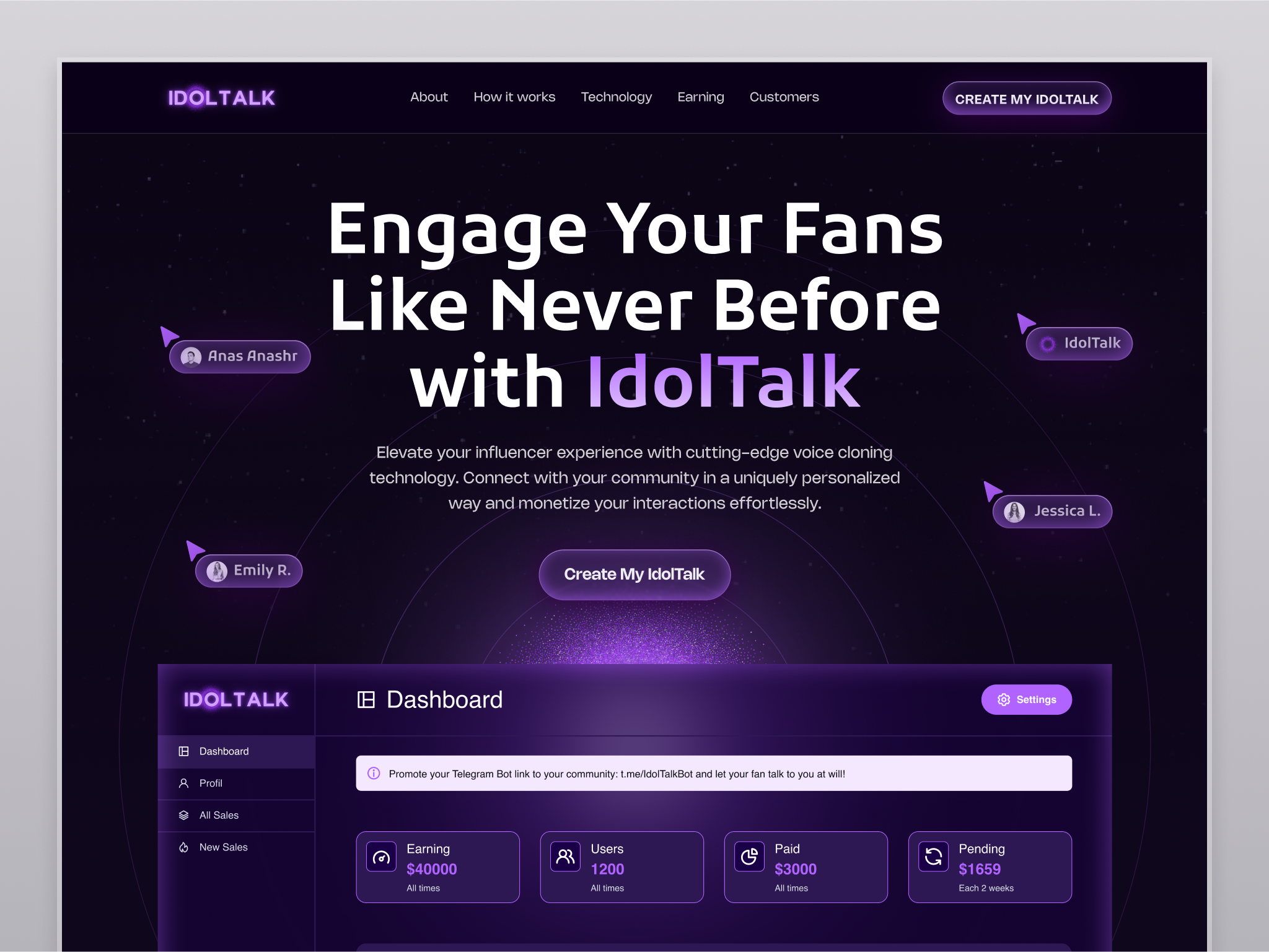 Example of Framer Landing Page Design
