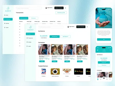 Donation Platform Web & App UI adobe xd design figma ui ux web