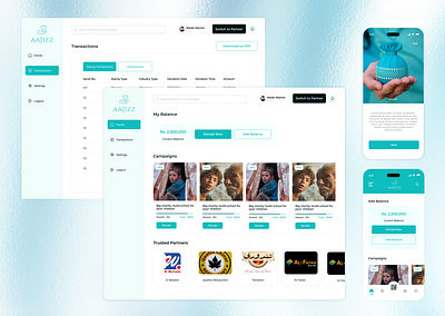 Donation Platform Web & App UI adobe xd design figma ui ux web