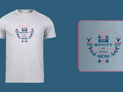 Stylish Floral Typography T-Shirt Design for "Mother's Day" decorative