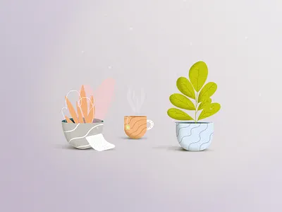 Stay Home illustration illustrator plant vector wacom