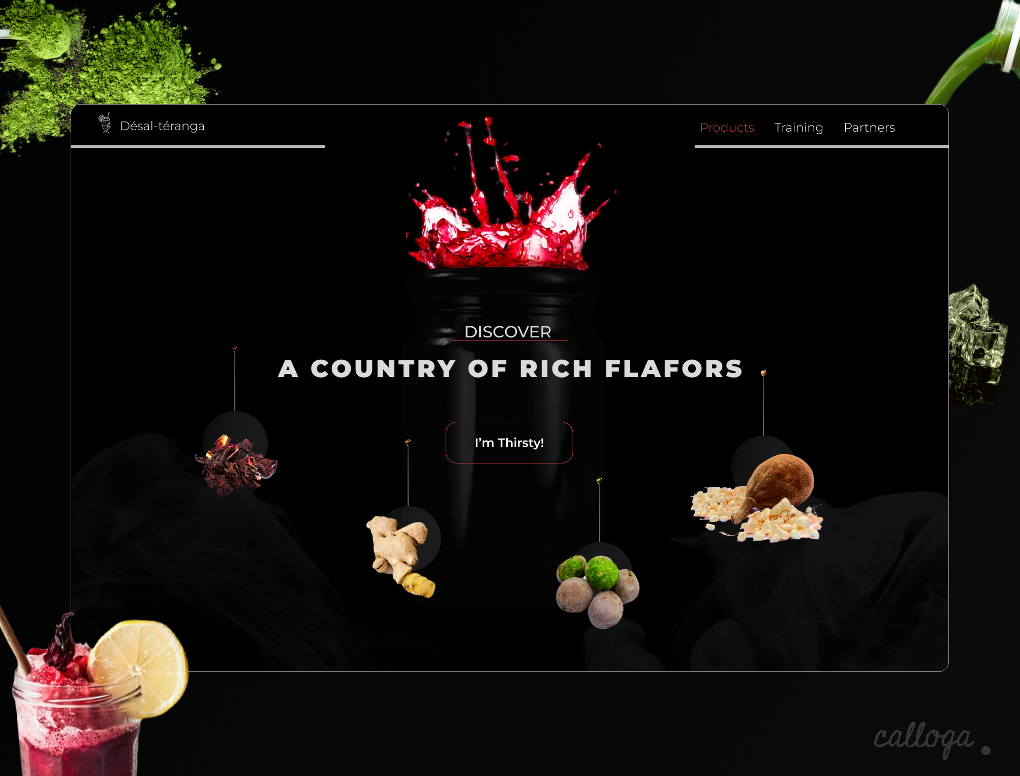 Example of Web Design - Local Drinks- Landing Page