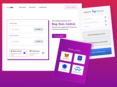 Decentralized On-ramp design ui ux