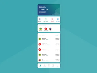 Bank mobile app components account africa bank bottom navigation design fintech ghana home mobile app money transfer ui uidesign