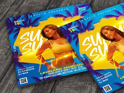 summer party flyer animation branding graphic design logo motion graphics