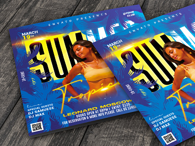 Summer Party Flyer animation branding graphic design logo motion graphics