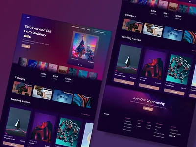 Landing Page NFT Website nft ui ux webdesign