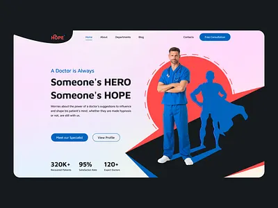 Medical Doctor Consultation Website - Header medical website ui