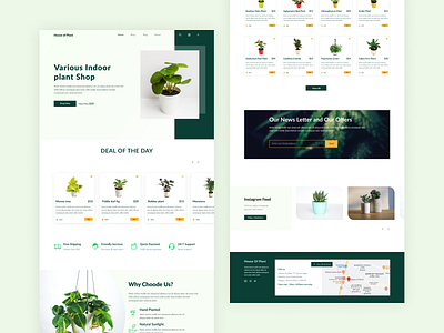 House Of Plant | Landing Page UI Design Challenge design figma graphic design landing page ui website