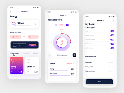 Smart Home Mobile App 3d animation electronic app illustration landing page minimalist web design mobile app mobile app design mobile design remote app smart home app smart home landing page smart home mobile app smart tv app smarthome app tracking app ui ui app web design