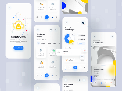 File manager | Mobile Application | Light version app cloud dropbox file file manage file manageent file manager file sharing folder google drive manage manager mobile on boarding scan security storage ui upload website