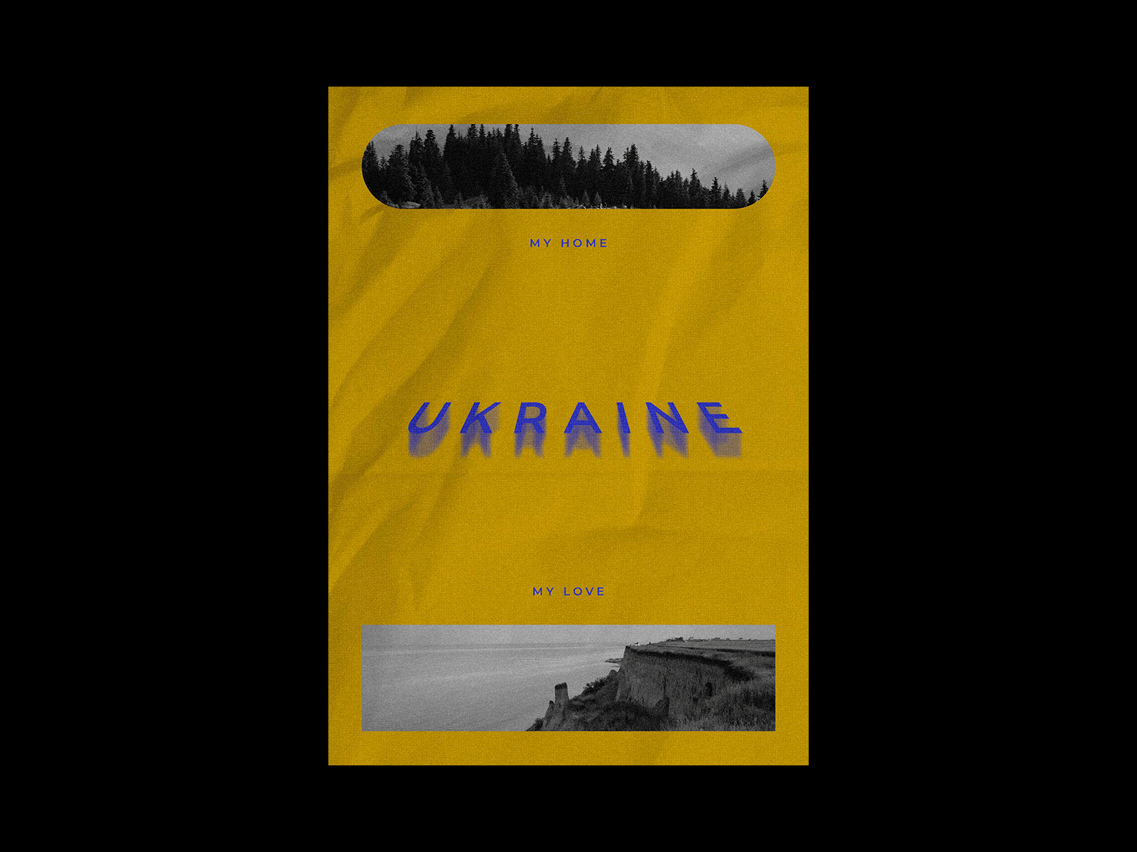 Poster Ukraine brand identity branding design graphic design graphic designer layout minimalism minimalistic design polygraphy poster poster design print print materials support support ukraine typographic design typography ukraine ukraine poster ukrainian
