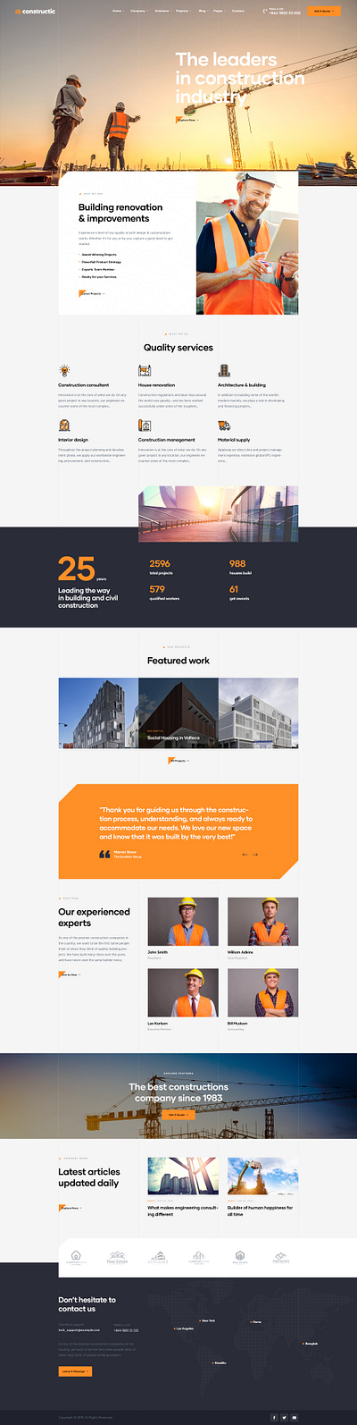 Konstruktic - Construction Building WordPress Theme - Opal_WP architect architecture building business construction constructor design elementor engineering engineers factory house industry opal wp responsive theme website design website development wordpress workers