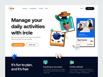 Web design: Header Exploration activities collection design header header ui illustration landing page management product design uihut uiux design web web design web resource website design