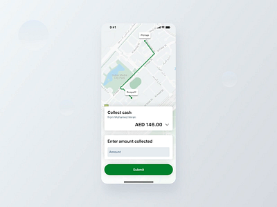 Careem Captains App – Service fee deduction animation blue confetti design green interaction mobile product design ui ux