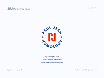 Paul Jean Humology Logo design for an educational Institution 99 design logo abcdefghijklmnopqrstuvwxyz brand guideline brand identity design branding business chain creative logo education freelance global graphic design guideline logo design logo trend minimal logo negative space time timeless logo vector