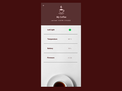 Coffee App settings adobe xd branding daily ui challenge font size illustration settings