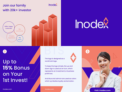 Inodex agency app branding business corporate corporate logo design system e commerce finance graphic design investment investment company landing page logo minimal motion product typography visual identity