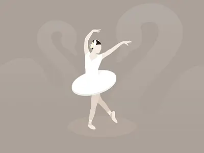 Swan Lake 2d affinity clean colors dance dancer drawing illustration illustration art illustrator lake minimal pastel swan vector
