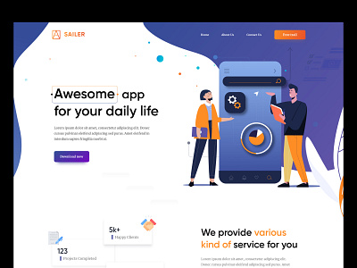 App Landing page agency app app landing page attractiveui design home homepage homepagedesign illustration landing landing page trending ui ui ux uiux web web page webdesign website design websitedesign