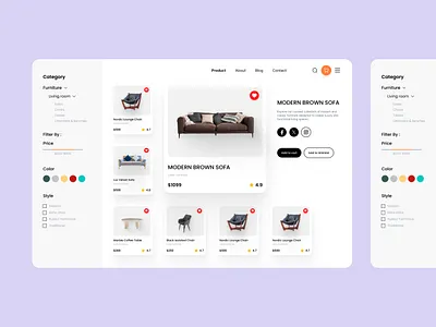Furniture Store Web Apps Design ecommerce website figma design figma website furniture store web apps design orbizen orbizen studio shopify website ux design webflow website website designer website mockup design website ui design website ui ux design