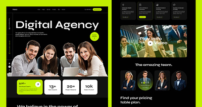 Digital Agency Landing Pages. 3d branding graphic design logo ui