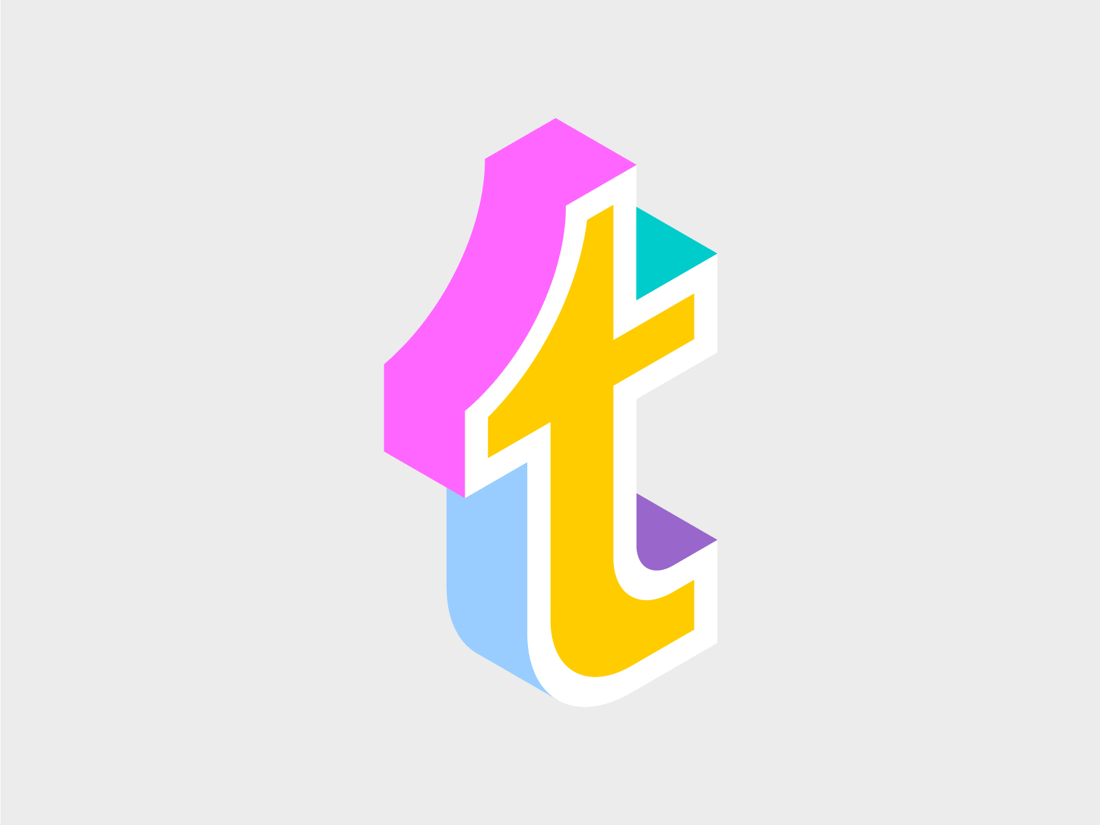 Tumblr app icon adobe illustrator app bottom view change of view color colorful gif icon isometric isometric design isometric logo logo loop motion graphics technical drawing technical graphics technical illustration top view vector graphics