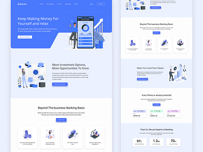 Banking Web Interface agency bank bank app banking branding chart clean dashboard design finance financial financial app fintech interface profit transactions user interface ux web website